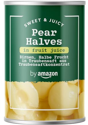 by Amazon Birnen, Halbe Frucht In Traubensaft aus Traubensaftkonzentrat, 411g