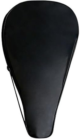 Enteek Custodia imbottita per racchette, borsa professionale per il trasporto di racchette, con tracolla regolabile, unisex, tinta unita, nero