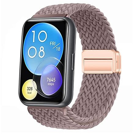 ZUREGO Nylon Armband für Huawei Watch Fit 2 Magnetische Armband, Nylon Dehnbar Geflochtenes Band mit Magnetische Schließe Entworfen Kompatibel mit Huawei Watch Fit 2 (14)