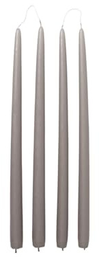 Broste Copenhagen Smooth getauchte Kerze Linen 38cm 4er Set