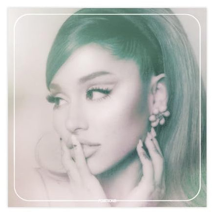 Ariana Grande Positions-Album-Poster, Leinwand, Poster, Schlafzimmer, Dekoration, Sport, Landschaft, Büro, Raumdekoration, Geschenk, ungerahmt, 30 x 30 cm