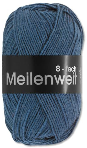 Frida's Wollhaus Lana Grossa 150 g Meilenweit 8-fach 150 Sockenwolle Stricken Garn 16 Farben (9614 | Jeans)