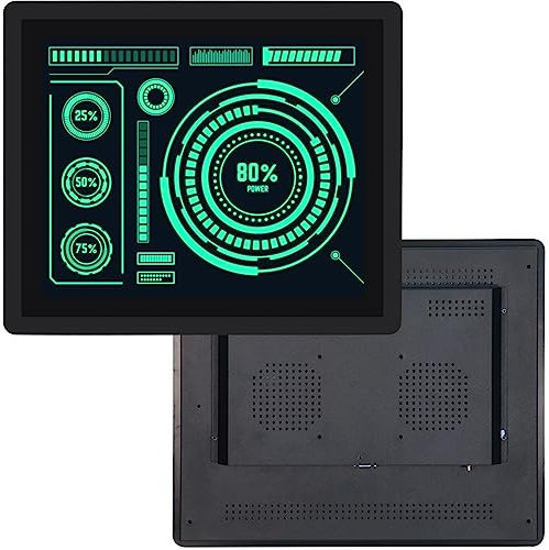 TouchWo Monitor touchscreen incorporato industriale da 19 pollici, schermo multi-touch capacitivo a cornice aperta, HD-MI integrato, VGA, porte USB, altoparlanti incorporati