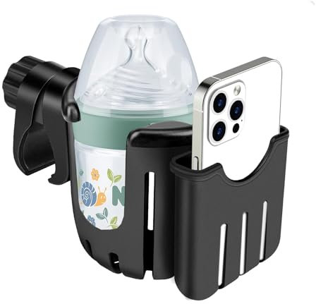 ieron Porte-gobelet universel pour poussette et téléphone, poussette, vélo, biberon, cadeau pour les nouveaux parents