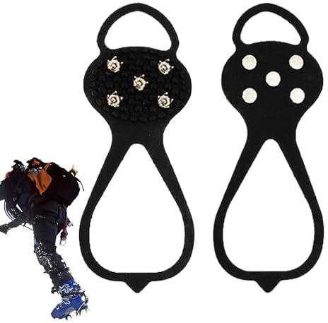 Bexdug Eisklampen für Stiefel, Eisgreifer für Schuhe und Stiefel - Steigeisen für Schuhe | -Stollen für Schnee, rutschfeste Traktionsstollen zum Wandern, EIS-Steigeisen zum Wandern