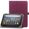 HoYiXi Universelle Hülle für 7-8 Zoll Tablette Fire HD 8 /Fire HD 8 Plus mit Ständer Folio und Handschlaufe Schutzhülle für 7-8 Samsung Lenovo Android Tablette -Purple