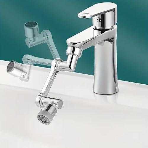1080 Grad Drehbarer Wasserhahn Aufsatz | Multifunktionaler Verlängerungshahn | Drehbarer Wasserhahn | Wasserhahn Verlängerung Kinder | Einfache Installation | DUOTAP