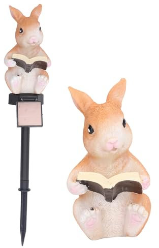 Topyond Solar-Kaninchen-Statue-Licht Für Den Außenbereich, wasserdichte Gartendekoration, Solar-Tierlampe Mit Sensor, Für Garten- Und Außendekoration, Solarbetriebenes Licht Für Garten Und Terrasse