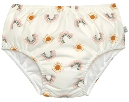 LÄSSIG Baby-und Kleinkind-Schwimmwindel Badewindel Badehose mit Windel mit UV-Schutz Rainbow nature 25-36 Monate