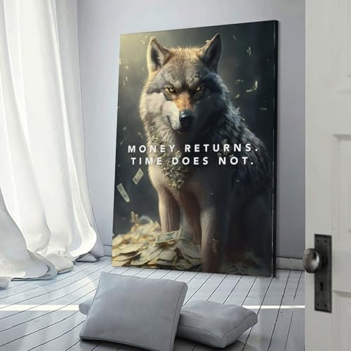 Kunstdruck auf Leinwand, Motiv „Money Returns“, Motivation, Bilder, Gemälde, Kunstwerke für Frauen, Männer, Schlafzimmer, Badezimmer, Heimdekoration, Geschenk, 50 x 75 cm