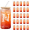 DETENE 550ML Verre avec couvercle et paille Tasse à smoothie en verre personnalisée Verres réutilisables avec couvercle Choix de cadeaux d'anniversaire ou de Noël pour hommes et femmes (N)