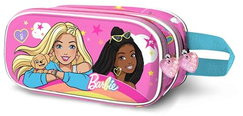 KARACTERMANIA Unisex Kinder 07490 3D Doppelfedermäppchen Rainbow, Rosa, Einheitsgröße