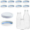 mikken 10 Deckel für Glasflaschen TO48 / 5 cm - Blueseal - BPA/PVC-frei, Twist-Off Ersatzdeckel Schraubdeckel für Milchflaschen und Saftflaschen Farbe weiss