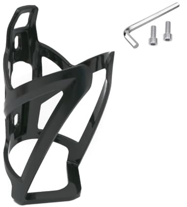 LICIQIC Bike Water Bottle Cage, Lightweight Bike Bottle Holder, for MTB Road Bicycle, with Screws and disassembly tools (Black)