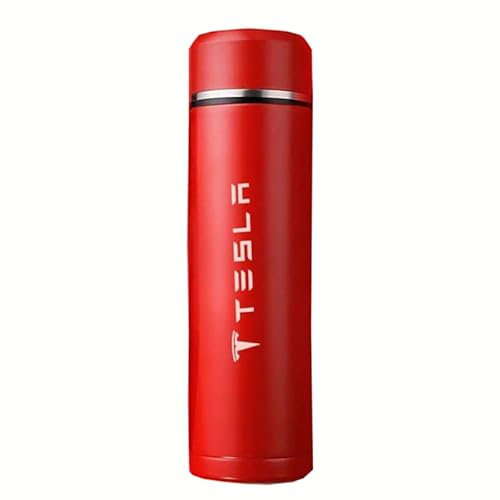 ATPOTP Auto Thermobecher für Tesla Model S 2012 2013 2014, Kaffeetassen für Heißer und Kalter Getränke Vakuumisoliert Edelstahl Tragbare Trinkbecher 500ML Isolierbecher Thermobecher Autozubehör,B