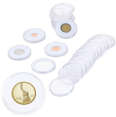 20 ensembles de capsules pour pièces de monnaie 46mm, avec 6 tailles (16/21/26/31/36/46mm), joints en mousse, étui pour pièces de monnaie, protection du support pour la Collection de pièces de monnaie