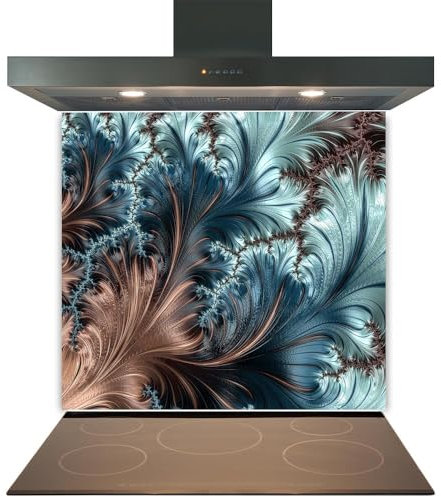Printed Toughened Glass Splashback for Kitchen, Tempered Heat Resistant Glass Splashbacks for Cookers (Design 2010, 60 x 60cm)
