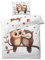 Bettwäsche Eule - Kinder Vogel Bettbezug 135 x 200 2er Set, Weiche & Angenehme Mikrofaser Bettbezüge & Kissenbezug 80x80, Bettwäsche-Sets mit Reißverschluss N#-194