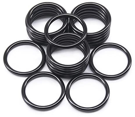 Jamsinmu Metallring Robuste O-Ringe Mehrzweck für Heimwerker-Zubehör, Gürtel und Hundeleinen Bastelzubehör Gun Metal 30mm