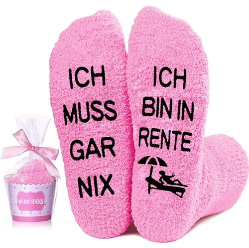 Ruhestand Geschenk Frauen Socken Lustige Socken, Witzige Geschenke für Frauen, Witzige Sockens, Geschenk Rente Frau für Adventskalender Füllung Mama, Geschenke Oma, Geschenk Oma Geburtstagsgeschenk