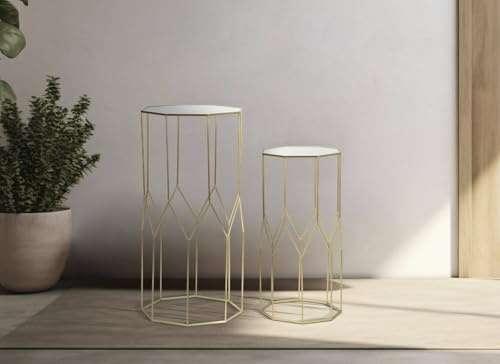 Dmora Couchtisch Bibbiena 50x46x100h cm Gold