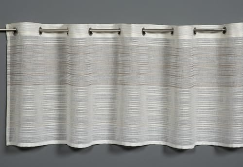 Sehlbach Bistrogardine Webstreifen, Beige, 140 x 45 cm Bistrogardine, Klassische Eleganz, Blickdicht, Lichtdurchlässig, Einfache Anbringung
