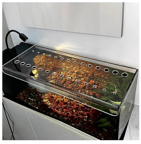 PEYNIR Aquarium Deckel Acryl-Aquariumabdeckung, Quadratisch Aquarium-Anti-Sprungdeckel mit Loch, zum Schutz vor herausspringenden Fischen Schutz für Katzen(L120xW40cm/47.2x15.7in)