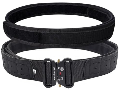 aiGear Taktischer Gürtel Militär 5cm Arbeit Gürtel mit Schnellverschluss | Molle System Verstellbar Kampfgürtel, Passt zur Taille 80-105 cm, Mehrfarbige, für Outdoor Aktivitäten Militär Freizeit Jagen