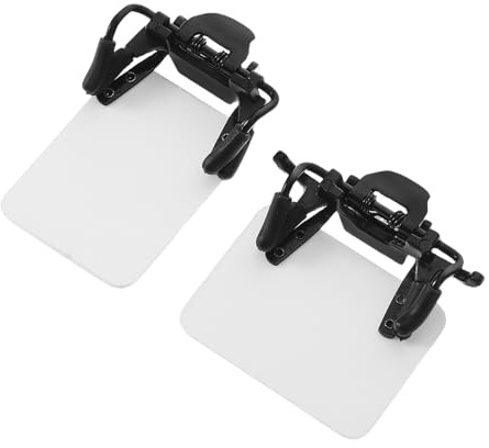 BESTonZON Lunettes Anti-aveuglement de Tir à l'arc 2 Pièces Abs Blanc | Clip Inclus, Blocage Lumineux Renforcé, Léger, pour Tir à L’arc et Séance de Tir