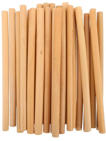 Beaupretty Lot de 24 Tubes de Bambou Naturels pour Nidification Abeilles, Recharge pour Hôtel à Insectes, Roseaux de Bambou Solide, Matériaux de Nidification Écologiques pour Jardin