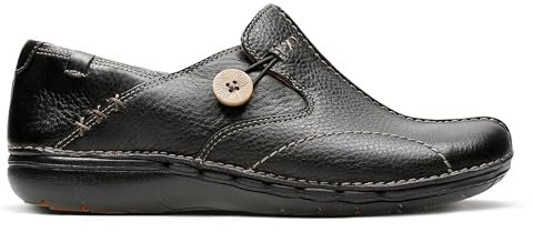 Clarks Womens Un Loop Shoes, Black, 6.5 UK