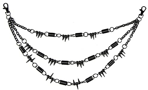 UOOOM Men Fashion Punk Hip-hop Pants Trousers Key Chain Rock Non-mainstream Waist Chain 3 Layers (PK6004)