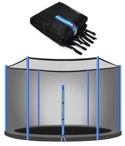 ULTRAPOWER SPORTS Ersatznetz Sicherheitsnetz Trampolinnetz für Trampolin 244cm 6Stangen Blau