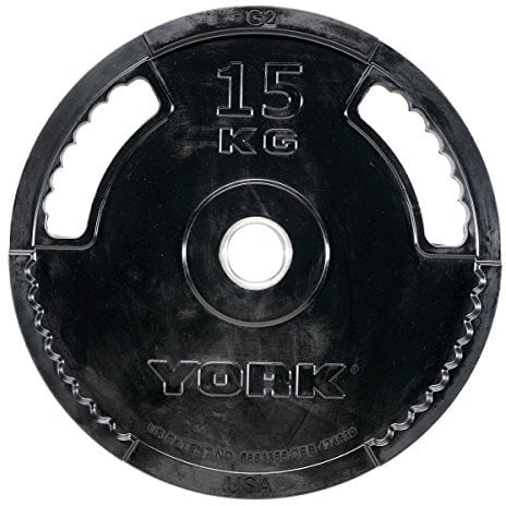 York 15kg G2 Rubber Thin Line Olympic Weight Plate