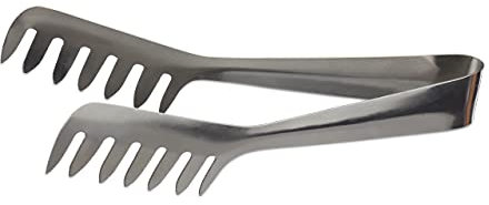 Relaxdays Pinzas de Cocina, Utensilio para Servir Espaguetis, Plateado, Acero Inoxidable