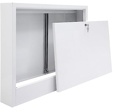 Gorgiel Verteilerschrank Fußbodenheizung Verteilerkasten Aufputz 2-14 Schaltkreise Kreise (10 Heizkreise) - Weiß - Schraube - Manuell - Touch