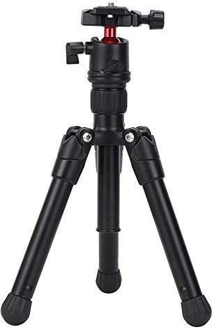 Photography Tripod,Aluminium Alloy 5KG Load 30cm-64cm Folding 4 Section Stretchable 360° Panoramic Ball Head Adjustable Desktop/Floor Camera Tripod Handle Grip, for Shooting Live Broadcast