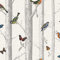 Epping Birds Wallpaper Tree Forest Off White Orange Butterflies