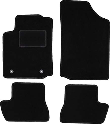 Wielganizator Automatte – Passend für Citroen C2 Schrägheck 2003-2009 – Velours – Autozubehör - Auto Fußmatten – Fußmatte Auto – 4-teilig - schwarz
