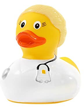 Schnabels Quietsche-Ente Ärztin (blond) - Die führsorgliche Badeente für große und kleine Helden