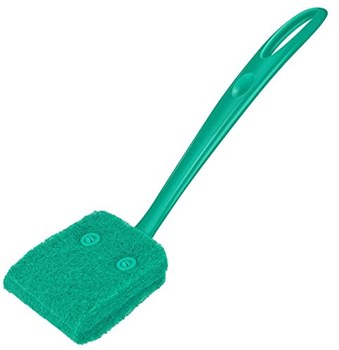 Pawfly Acquario Raschietto Alghe Spugna Spazzola Pulizia Scrubber con 25,4 Cm Manico Antiscivolo per Vasche di Vetro Pesce
