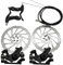 QOTSTEOS Bicycle Mechanical Disc Brake Set, 2pcs Bike Disc Brake Front Rear Disc, Universal Clamps Bicycle Parts Calipers Disk Brake Kit for Mountain Road Bike, Riding Bicycle(Black)(Black)