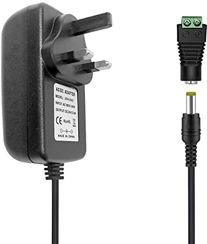 Tesfish 24V 2A Power Adapter Transformer 48W Power Supply 5.5 x 2.1/2.5mm for CCTV, Camera, Router, 5050 2835 LED Strip Lights