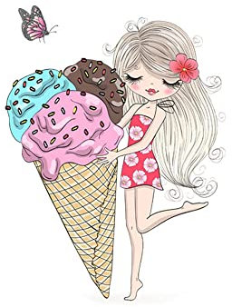 Goldkindzauber DIY Aufbuegler Patch Sticker Applikation Eistüte Mädchen Sommer Aufnaeher Kleidung Patches Zum Aufbügeln