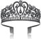 Makone Tiara Crystal Crown with Rhinestone Comb for Bridal Crown（6 Black ）…
