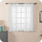 GIRASOLE HOME® Coppia Tende Filtranti in Simil Lino Fantasia Rampicanti Tenda per Finestra ed Interni 2 Pannelli con Tasca e Passanti Nascosti (Bianco, 70x138cm)