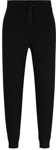 HUGO Mens Doak H Cotton-terry tracksuit bottoms with logo detail