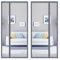 Moustiquaire de Porte Magnétique 205x220cm à Lamelles - Fermeture Automatique, Gris