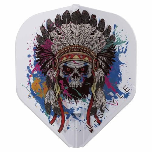 L-Style EZ L1 Flights SD Chief Skull Ver.1 in schwarz oder Weiss-klar von Thor-Sports (Weiss klar/Clear White)