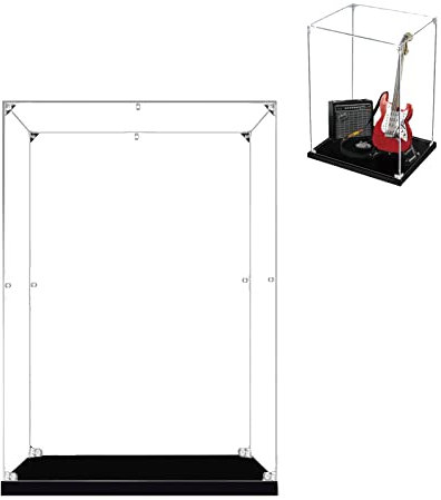 BOOVAX Acryl Vitrine Schaukasten für Lego-21329 - Kompatibel mit [Fender Gitarre] Vitrine - 30x15x40 cm | 2mm (Nur Vitrine)